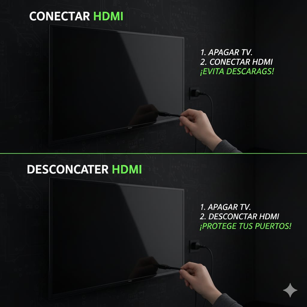 Conectar y desconectar HDMI con TV apagado